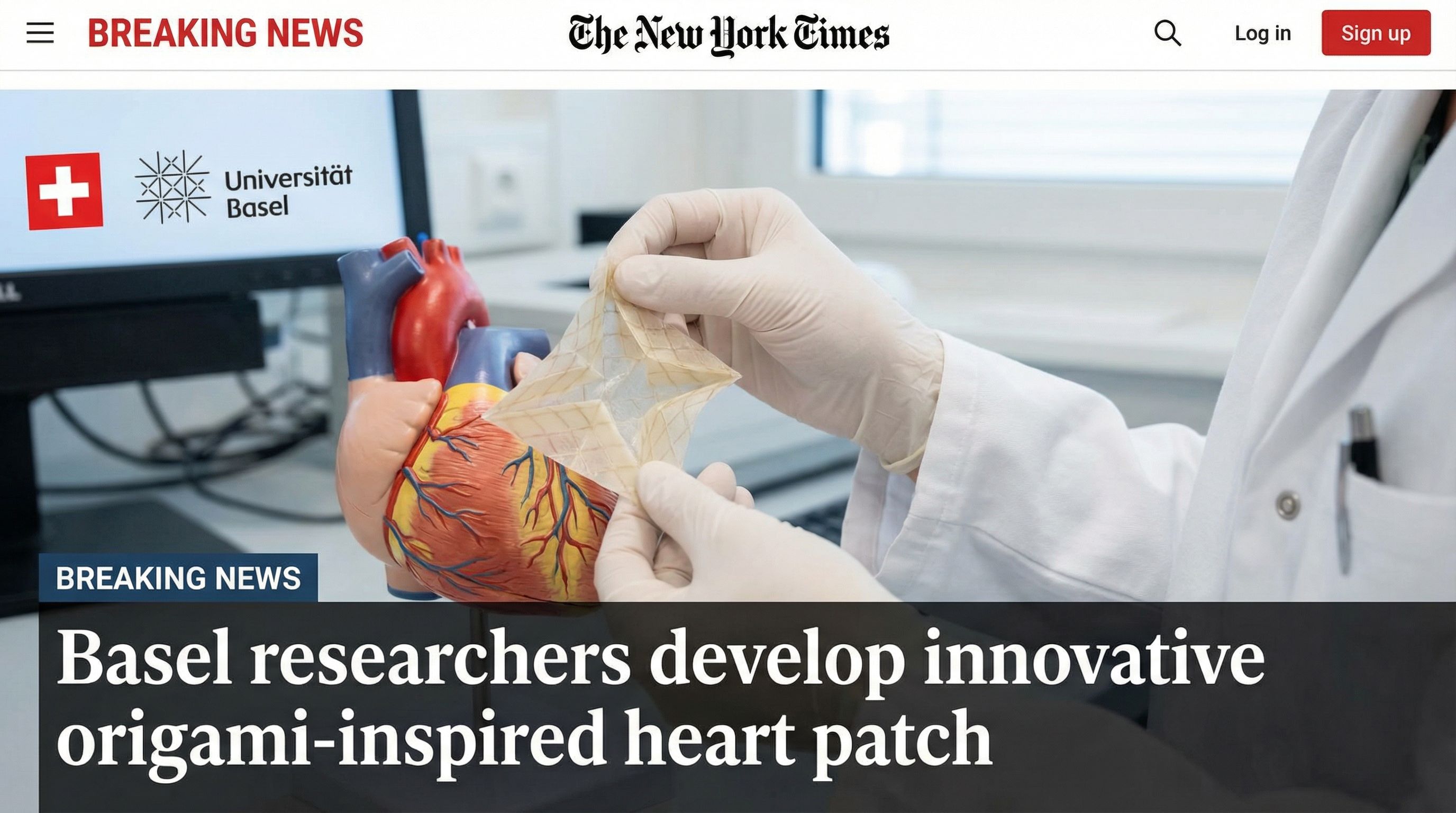 Basel researchers develop innovative origami-inspired heart patch