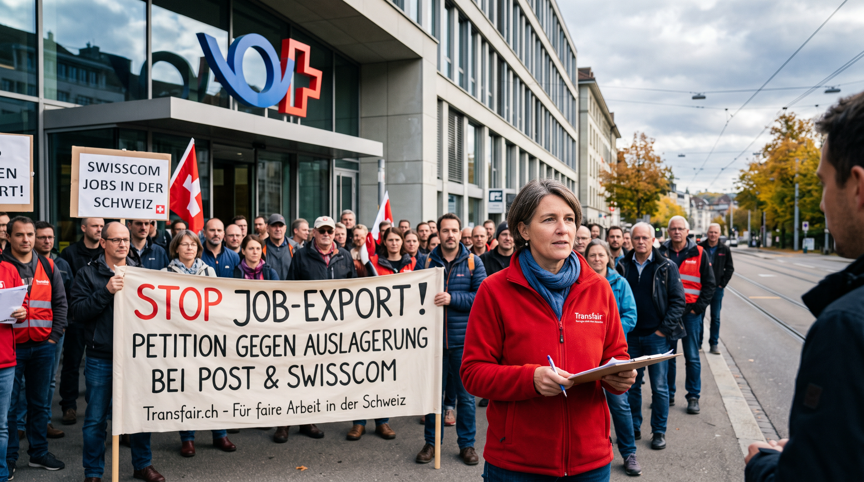 Photo: swissobserver.ch Union petitions against Swiss Post and Swisscom jobs moving abroad